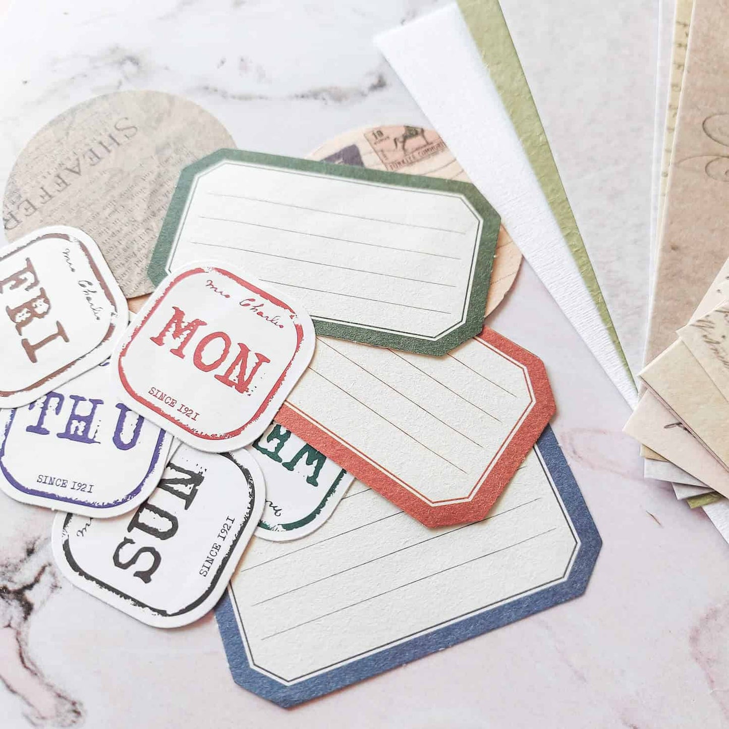 Vintage paper set - writing (30pcs)
