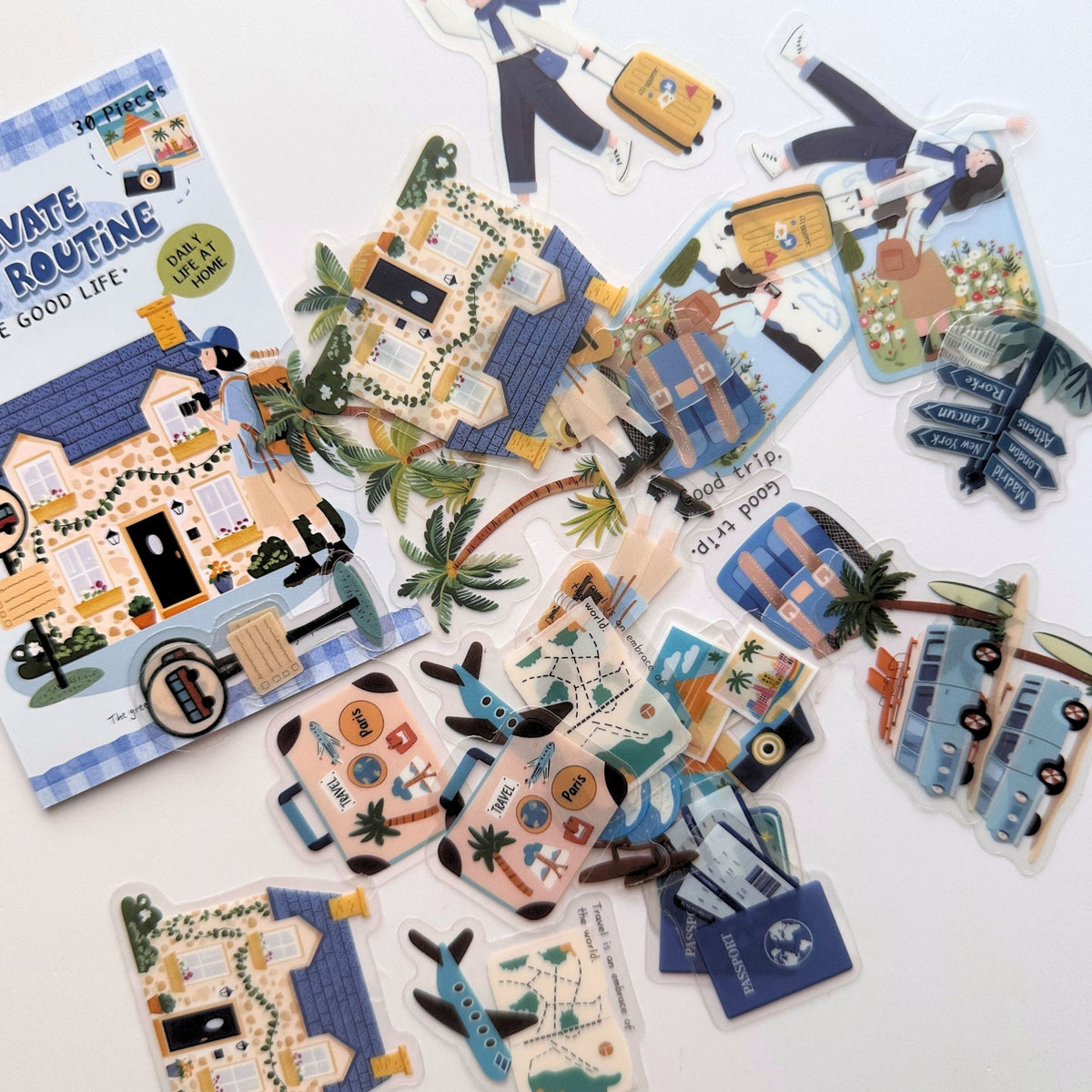 Travel-Themed deco sticker pack