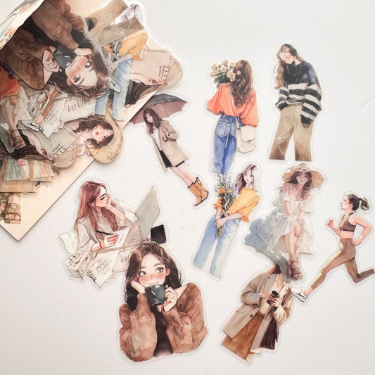 Girls sticker pack - Soft colours