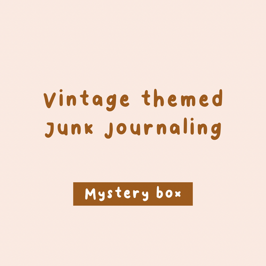 Vintage-themed junk journaling mystery box