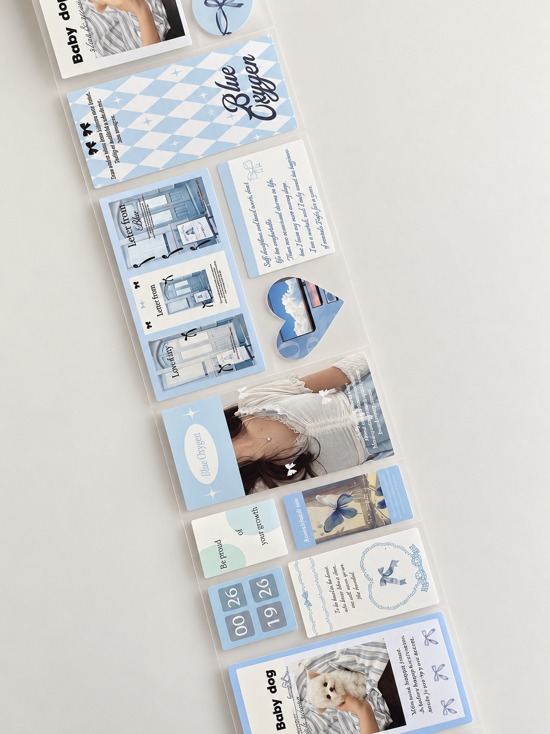 Romanticise life sticker tape roll - Blue