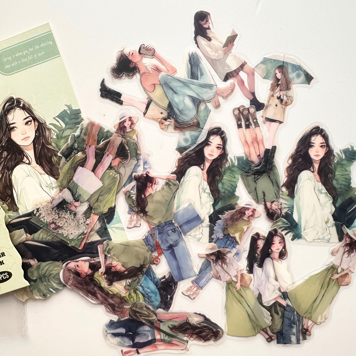 Girls sticker pack - Green