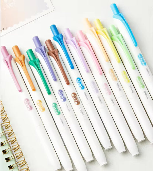 Retractable Highlighter set - 6pcs