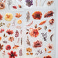Autumn Botanical PET sticker sheets