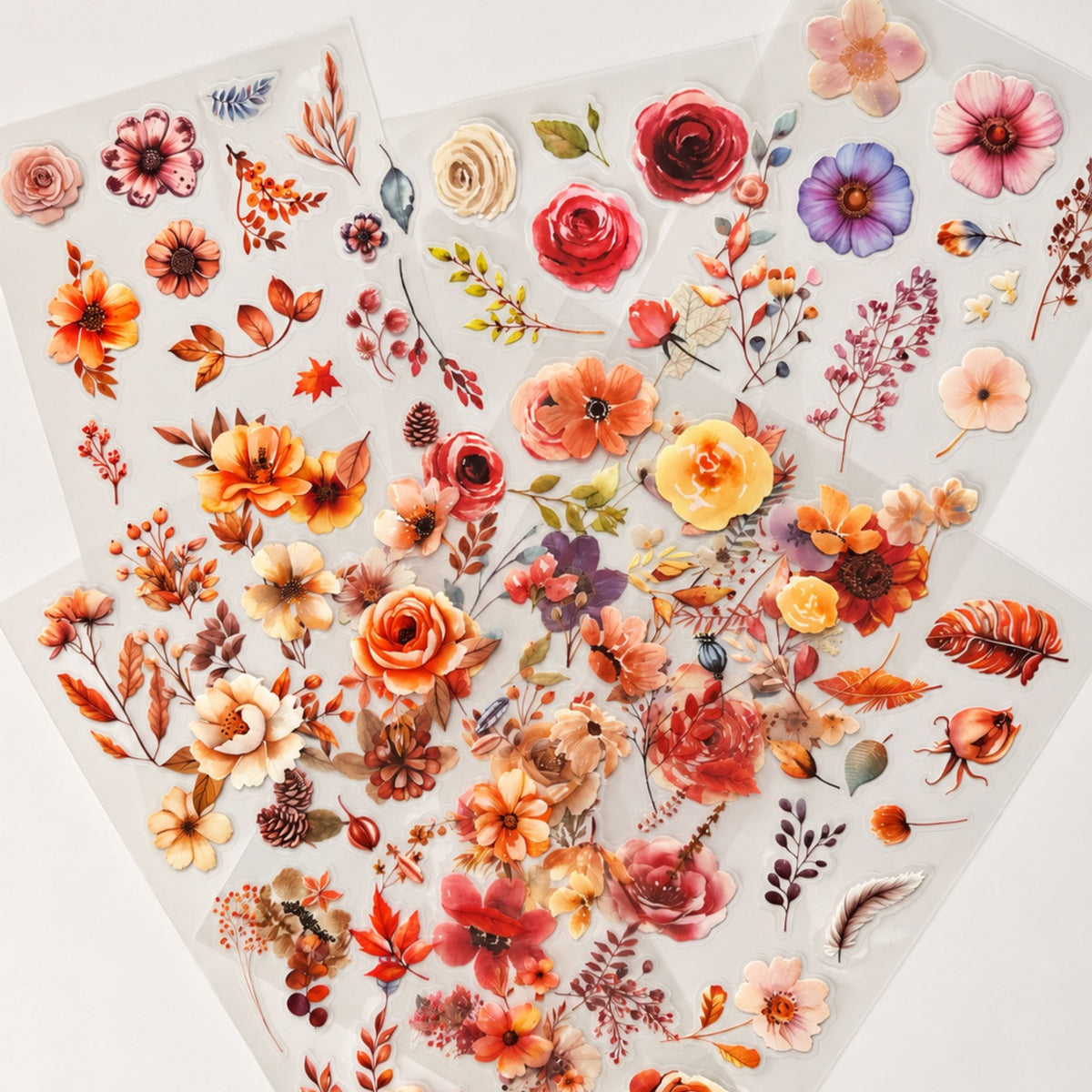 Autumn Botanical PET sticker sheets