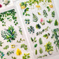 Garden greenery PET sticker sheets