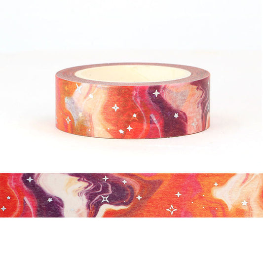 Orange galaxy washi tape