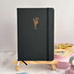 Personalised black PU leather A5 dotted journal