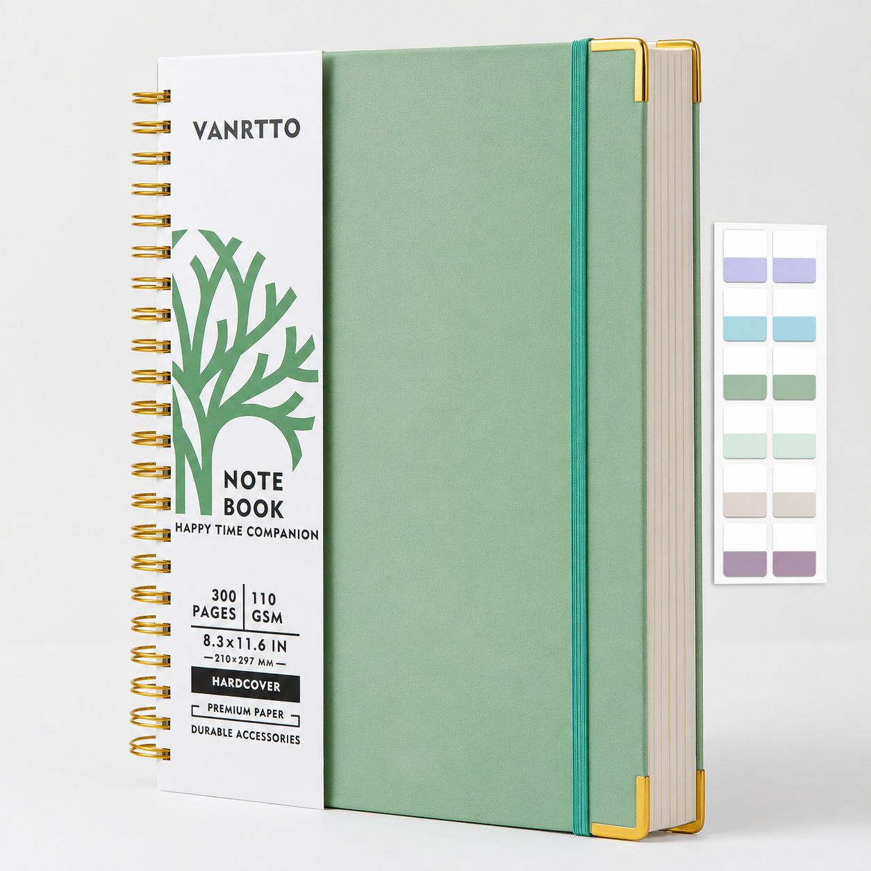 Hardcover A4 Spiral Notebook with PU leather cover