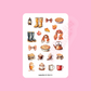 Autumn themed sticker sheet with-small objects 