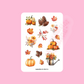 A5 Cozy Autumn sticker sheet set