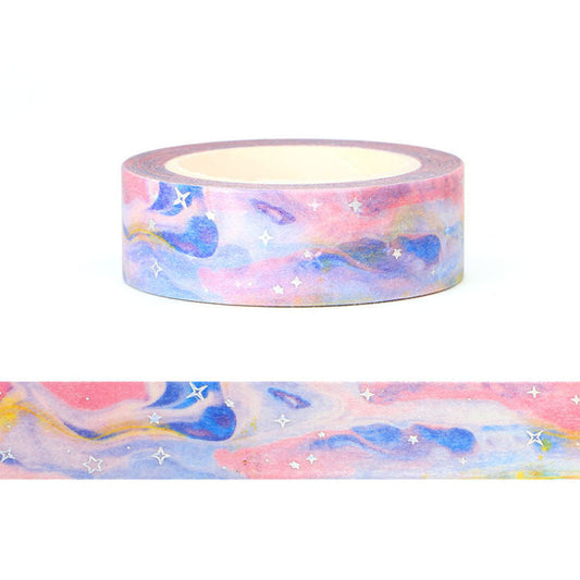 Blue & pink galaxy washi tape