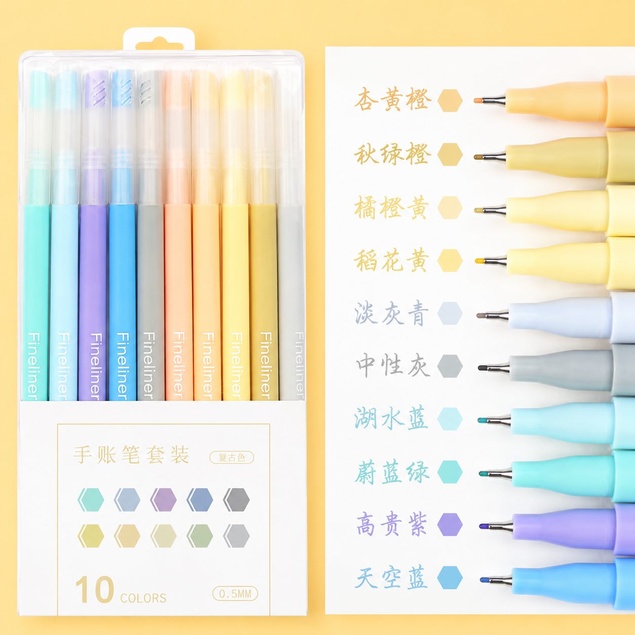 Fineliner pen set - Various colours