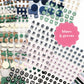Numbers, Letters and Round, square Shapes sticker set