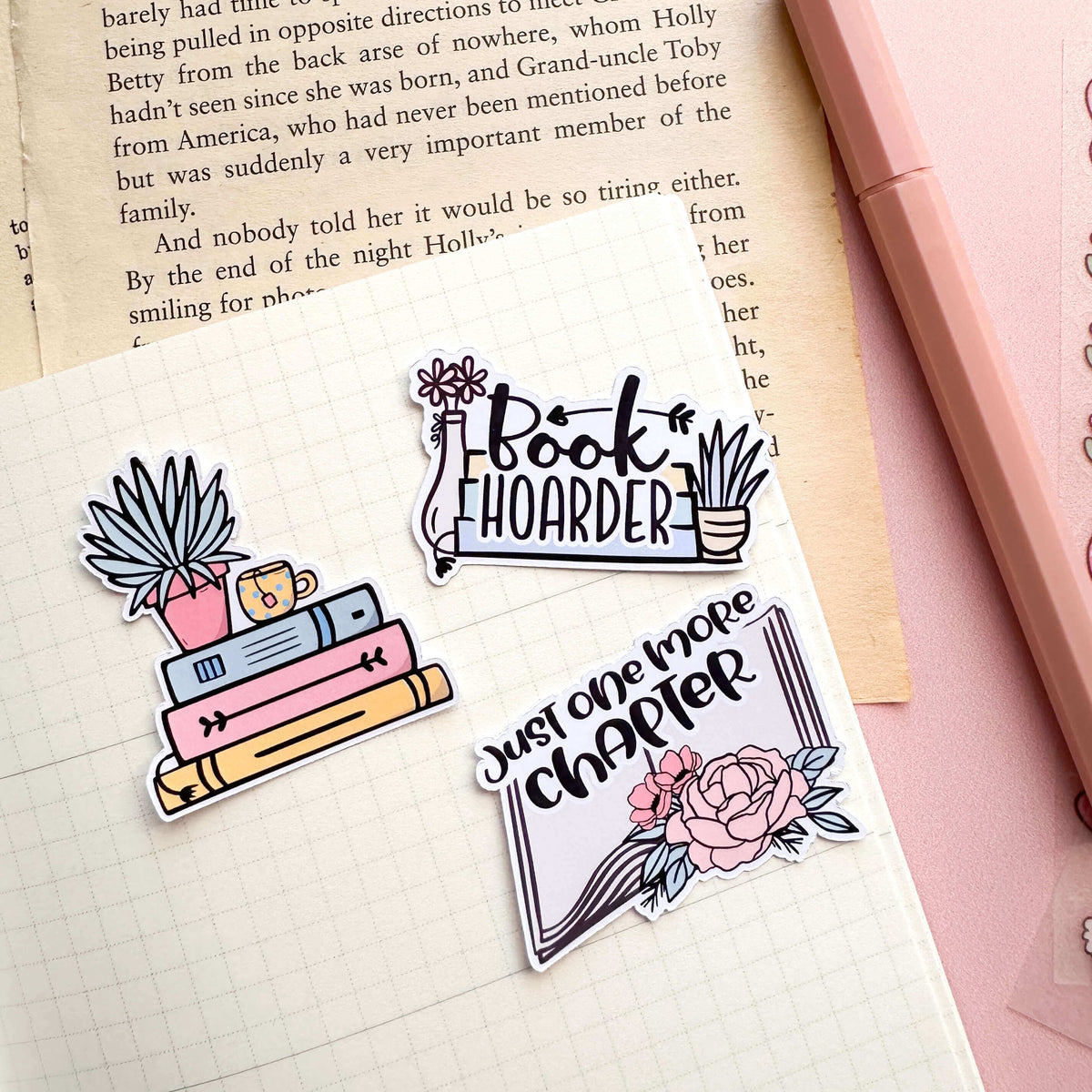 Bookish Sticker Designs Bookish sticker pack - style 1 – Bubblegumfringe