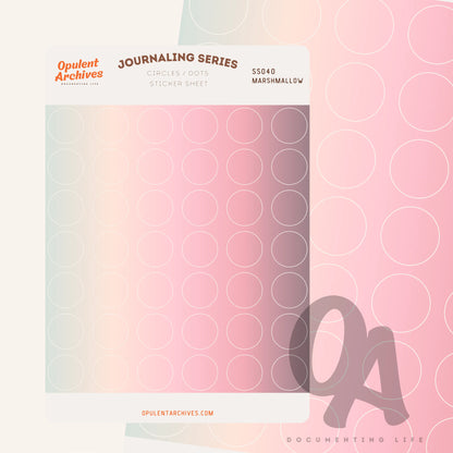 Circles/Dots Sticker Sheets  - Opulent Archives