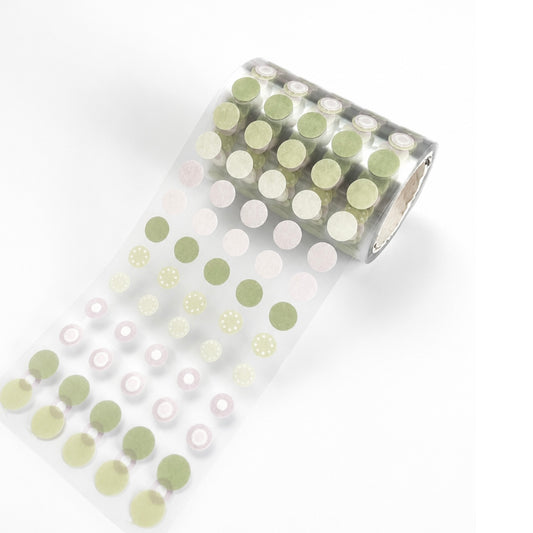 Washi dot sticker roll - Green hues