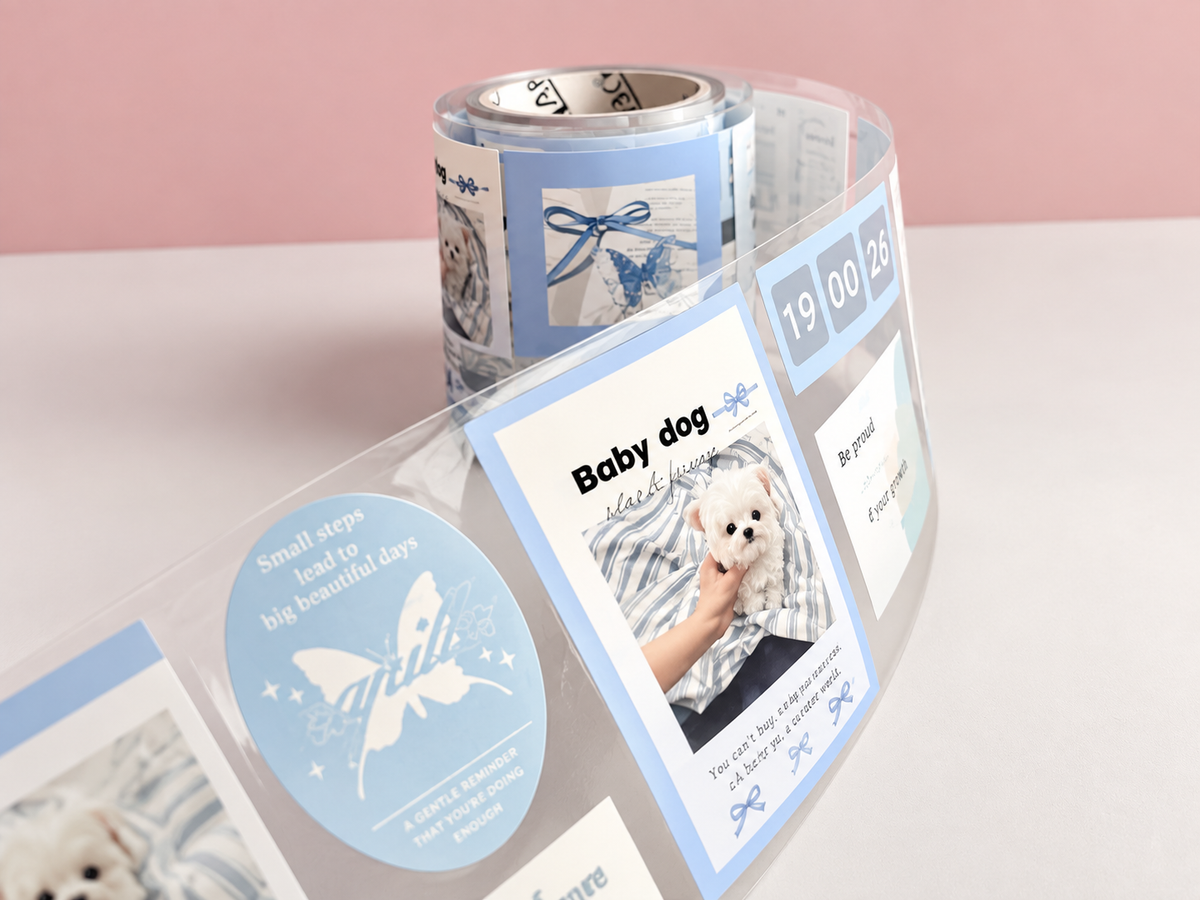 Romanticise life sticker tape roll - Blue