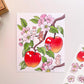 FabriKay Fruit Fairy Sticker Sheet & Art Print Set - Apple bunnies