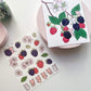 FabriKay Fruit Fairy Sticker Sheet & Art Print Set - Raspberry Mice