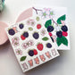 FabriKay Fruit Fairy Sticker Sheet & Art Print Set - Raspberry Mice