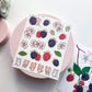 FabriKay Fruit Fairy Sticker Sheet & Art Print Set - Raspberry Mice