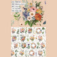 Watercolour flowers - wide washi tape roll