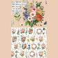 Watercolour flowers - wide washi tape roll
