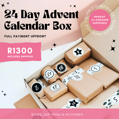 24 Day Stationery Advent Calendar Box - a Countdown to the 25th of December! Free shipping!