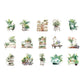 Greenery PET sticker pack - Interior plant scenes - 30pcs