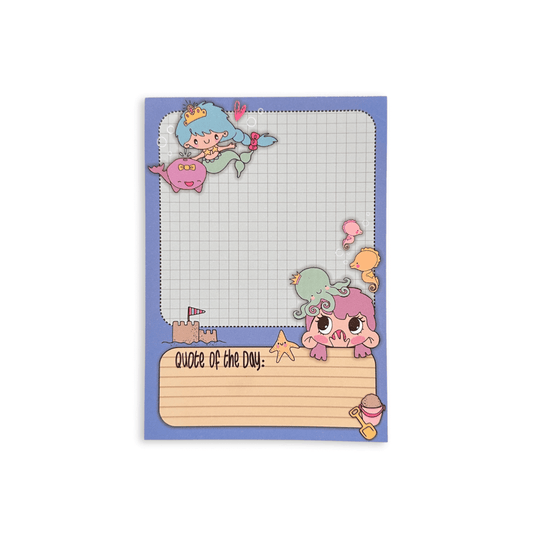 Kotie Doodles A6 notepad - Bubbles and friends