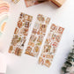 Gold foil PET fussy cut sticker pack - Books & letters