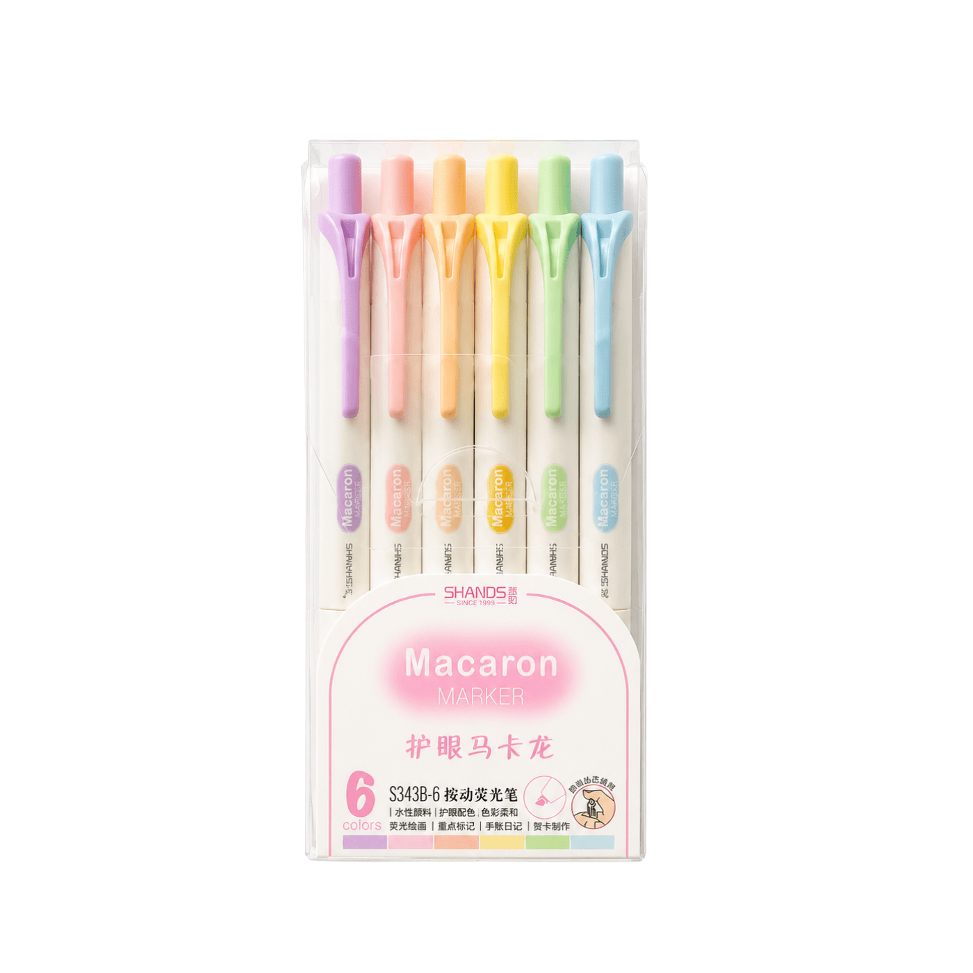 Retractable Highlighter set - 6pcs