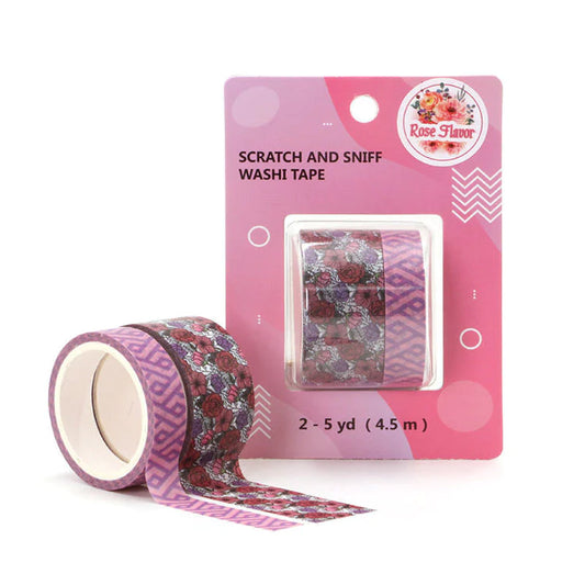 Scented rose washi tape set