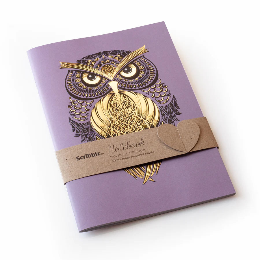 Scribblz A5 Notebook - Owl