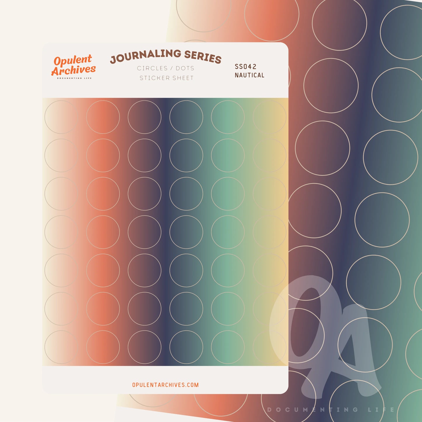 Circles/Dots Sticker Sheets  - Opulent Archives