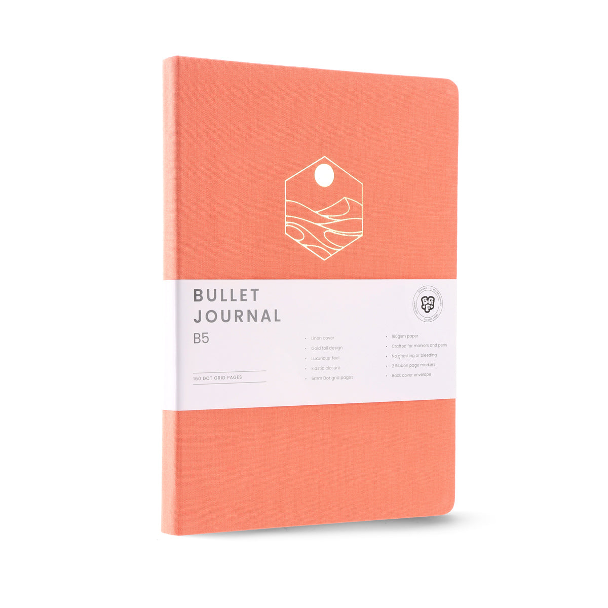 Sunset Linen B5 Dotted Journal - Linen cover