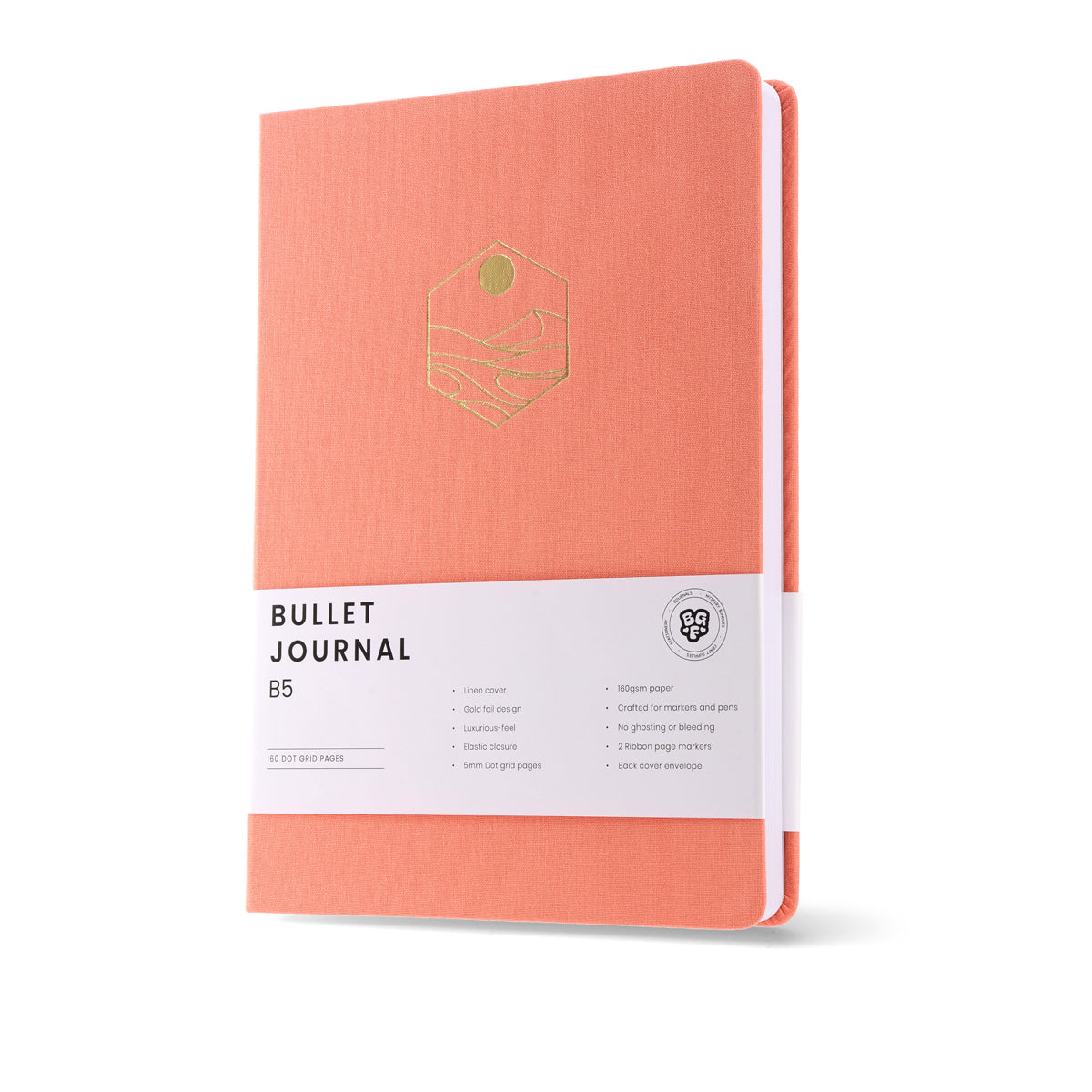 Sunset Linen B5 Dotted Journal - Linen cover