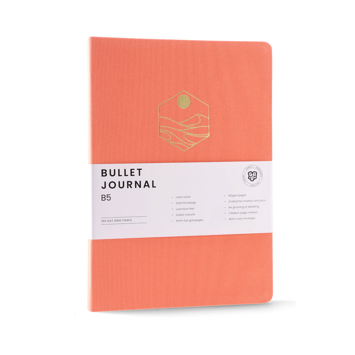 Sunset Linen B5 Dotted Journal - Linen cover