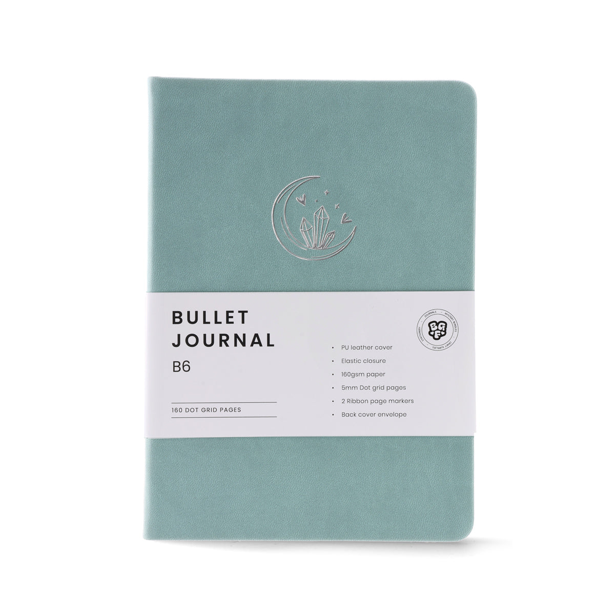The Moonstone B6 Dotted Bullet Journal - PU leather cover