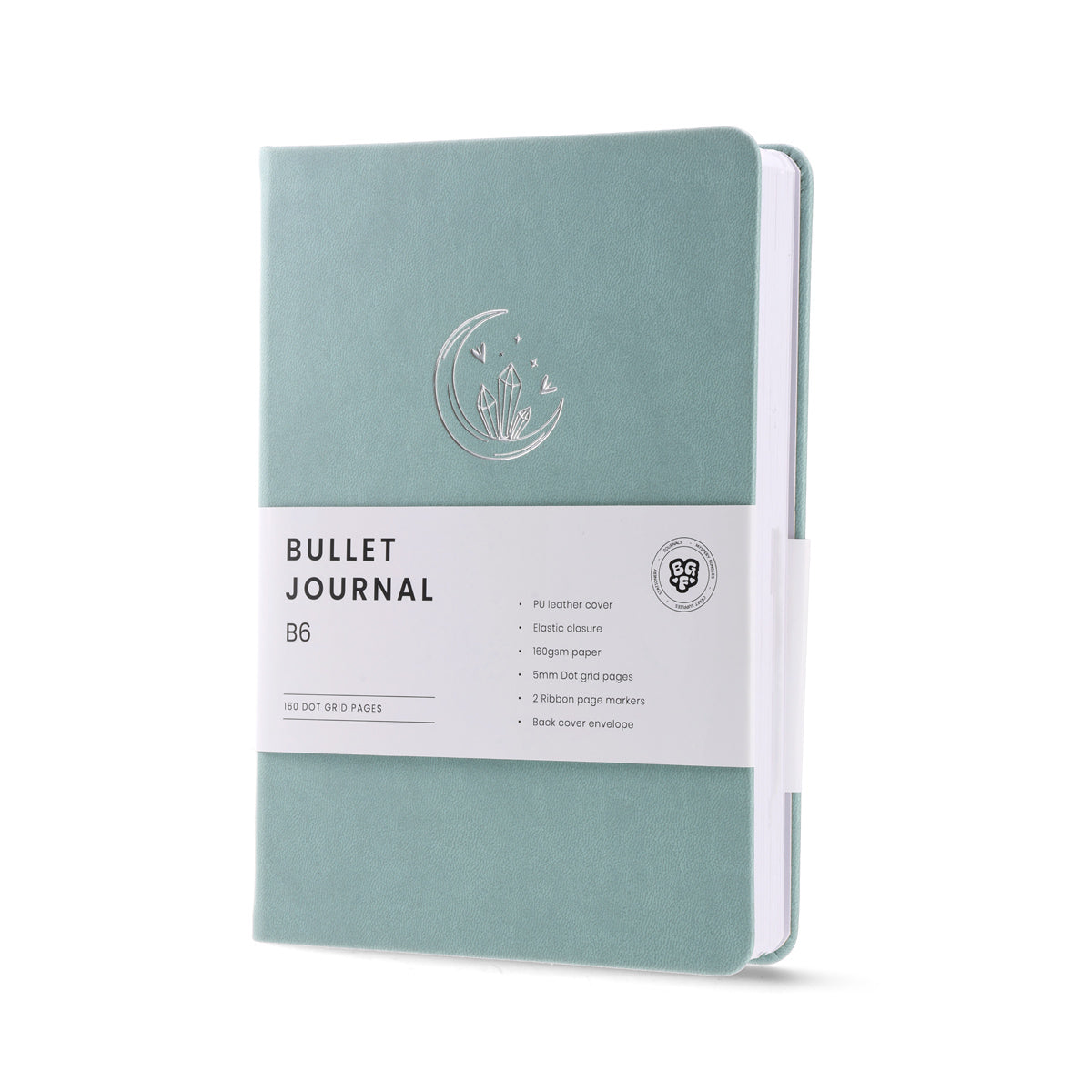 The Moonstone B6 Dotted Bullet Journal - PU leather cover