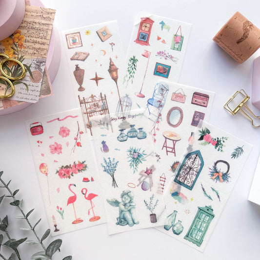 Garden decor washi sticker set