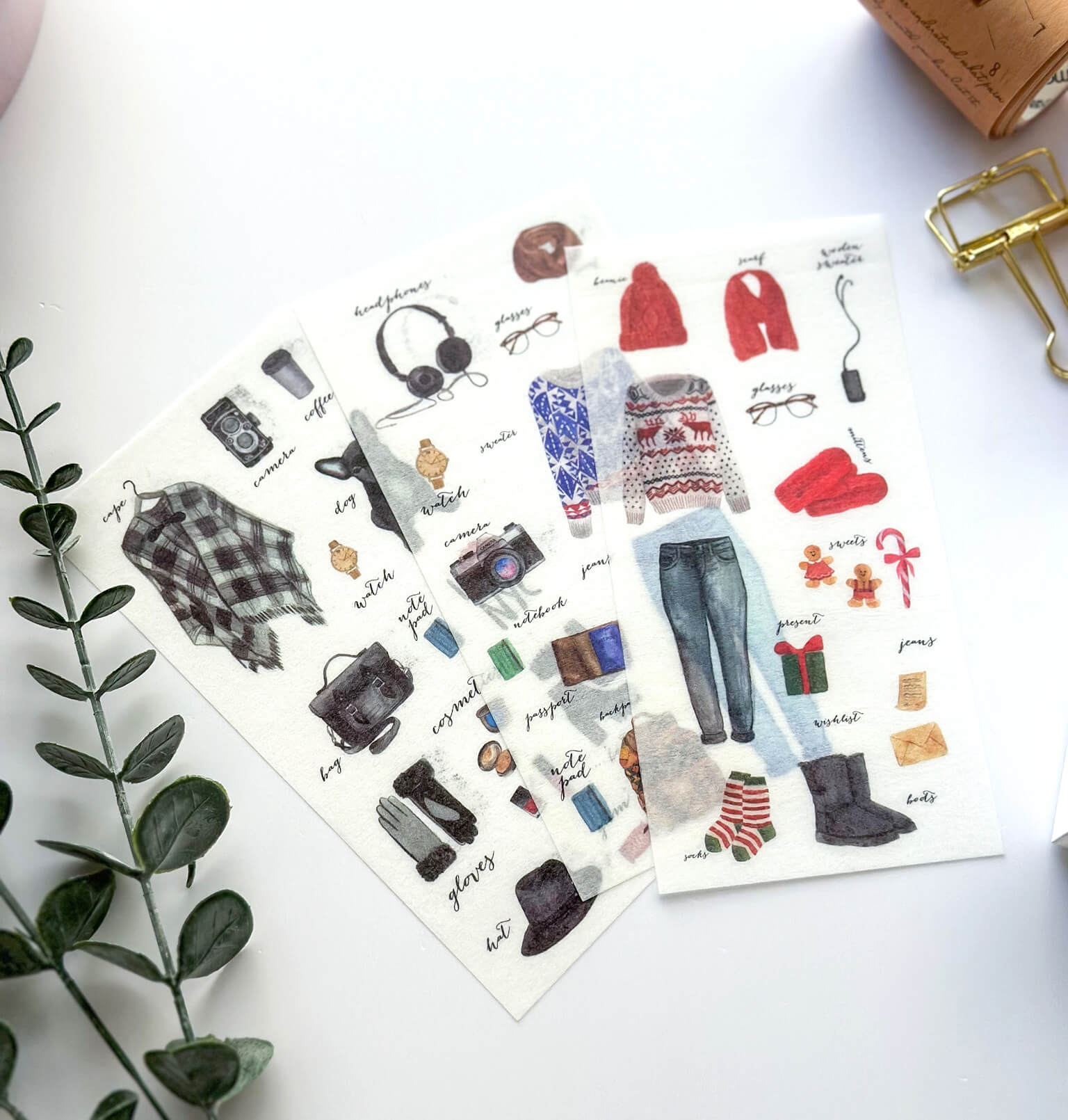 Fashion outfits washi sticker set – Bubblegumfringe