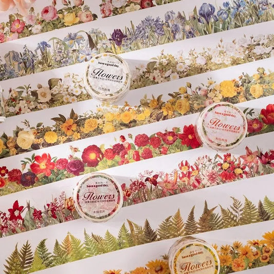 Floral washi tape rolls - 3m