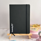 Personalised black A5 dotted journal - PU leather cover