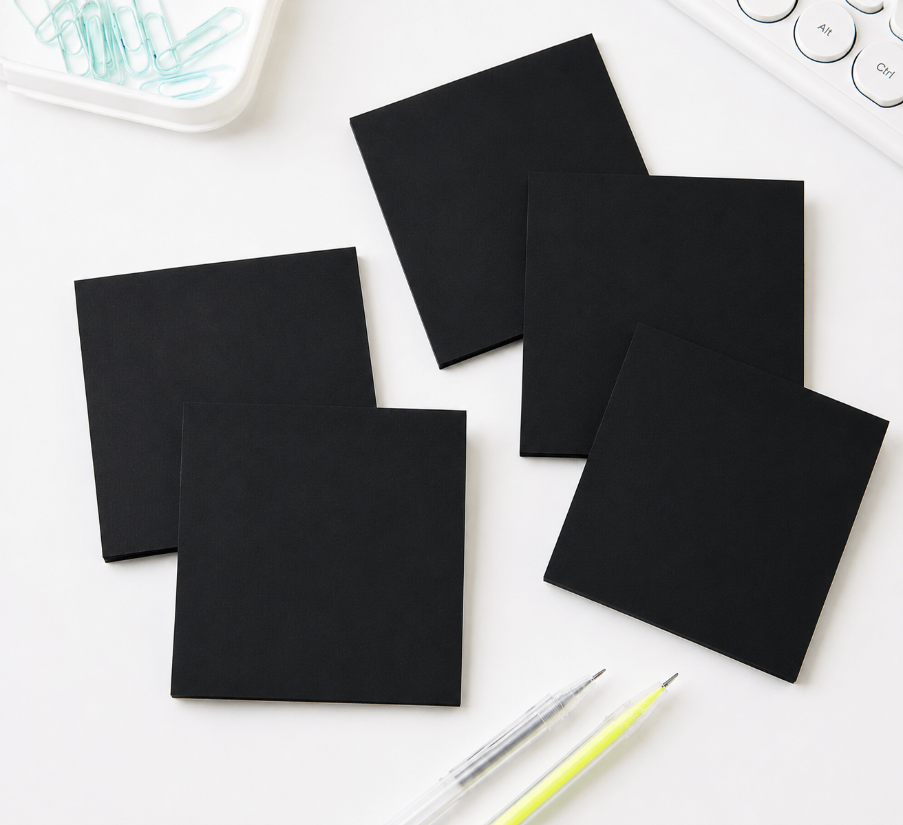 Black sticky notes - Square