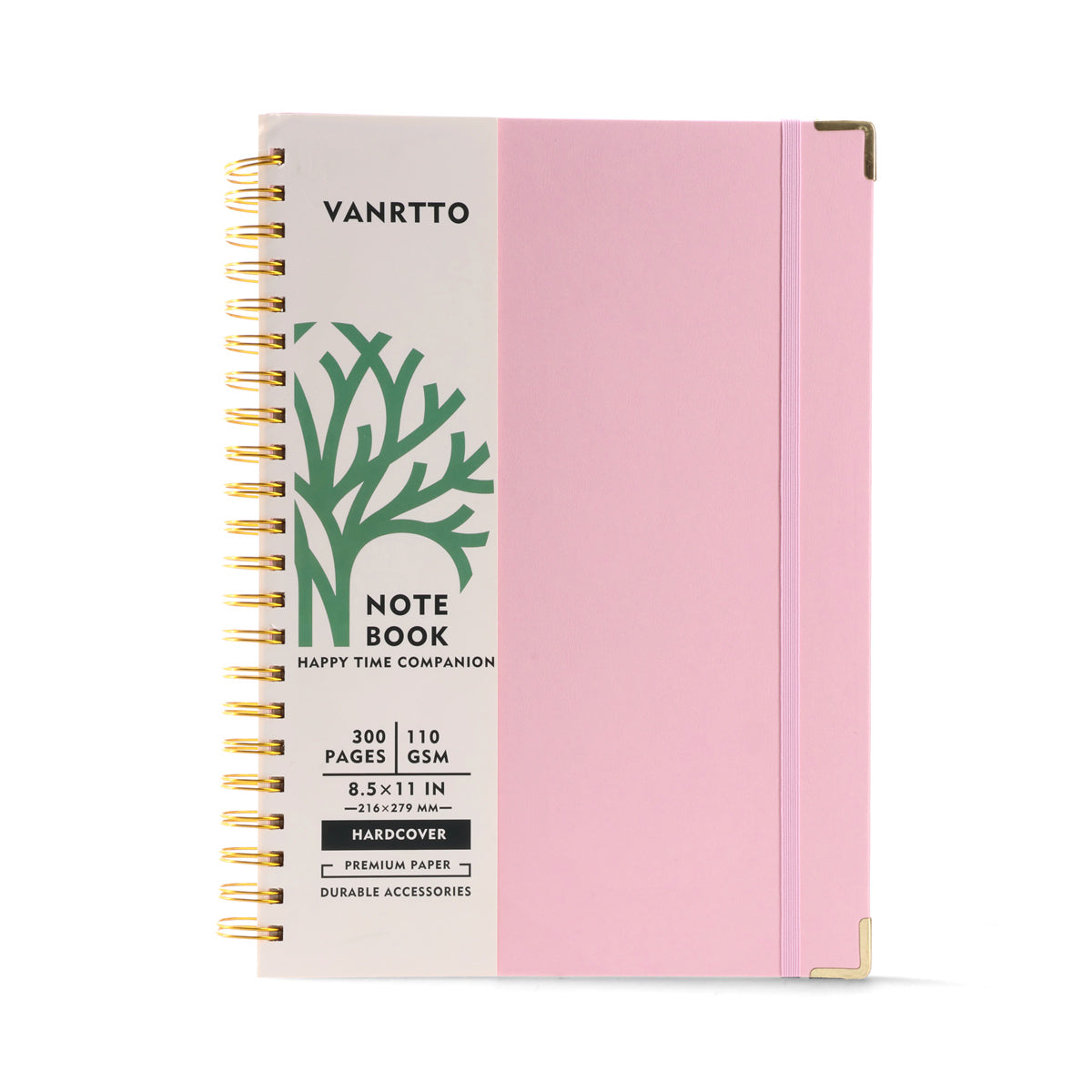 Hardcover A4 Spiral Notebook with PU leather cover - Various colours