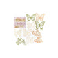 Lace deco cutouts paper pack - Green & beige butterflies