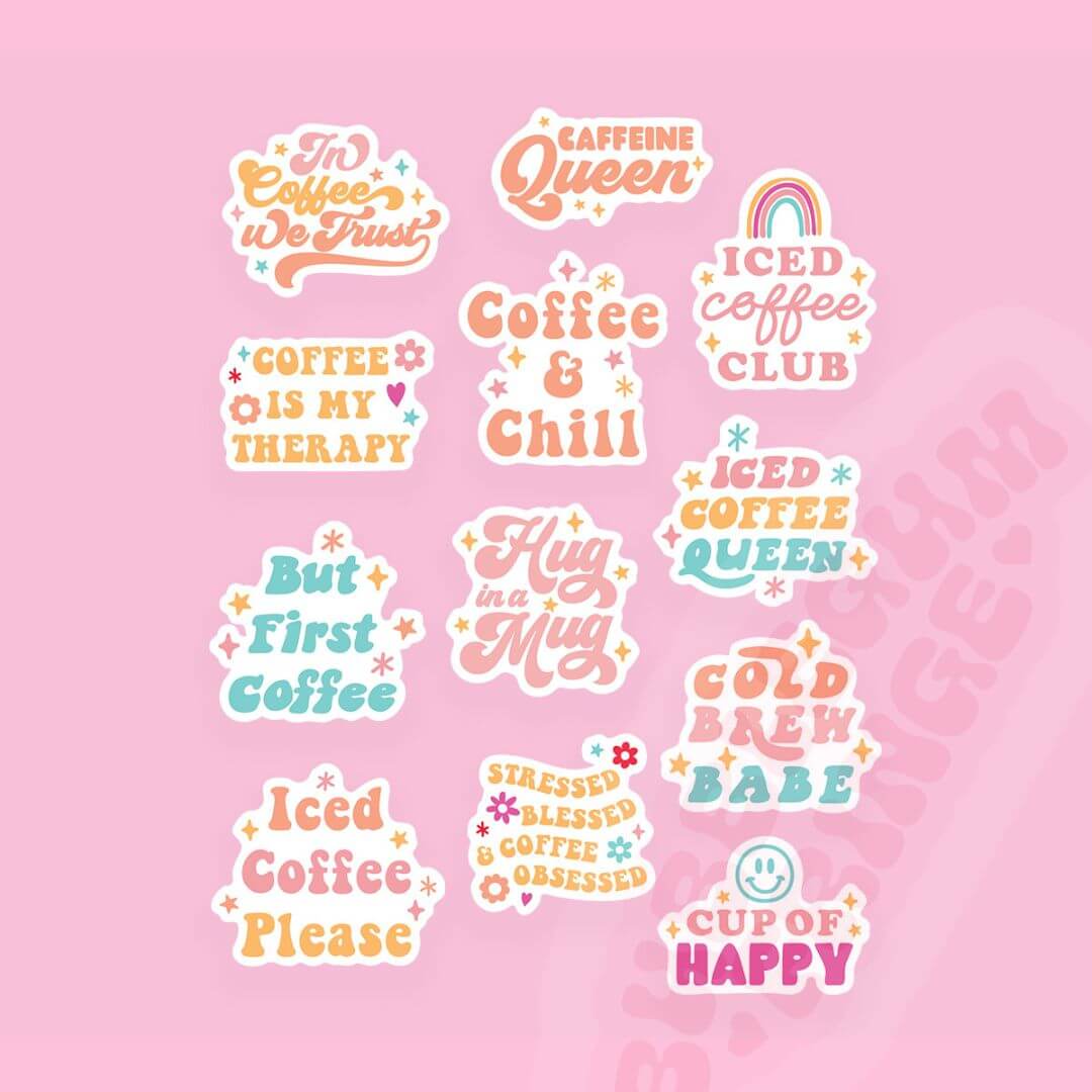 Coffee queen sticker pack