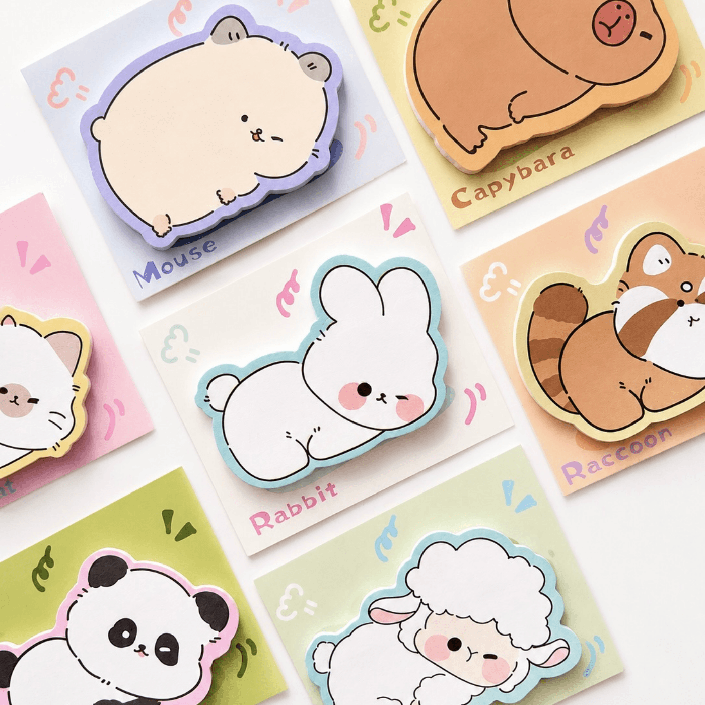 Cute animal memo sticky notes